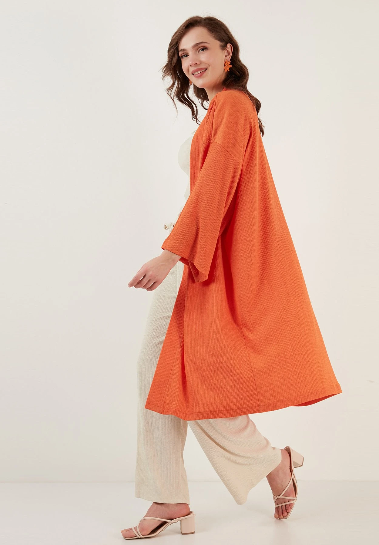 LELA Mantel - Orange 9 LELA Mantel - Orange - Afbeelding 7