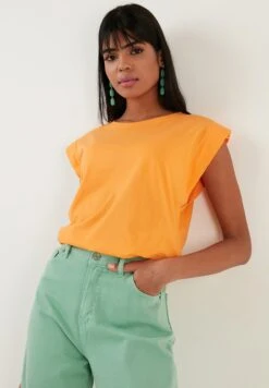 LELA Crew Neck - T-Shirt Basic - Orange -Lela fee58d9082e749a688997945c310c399