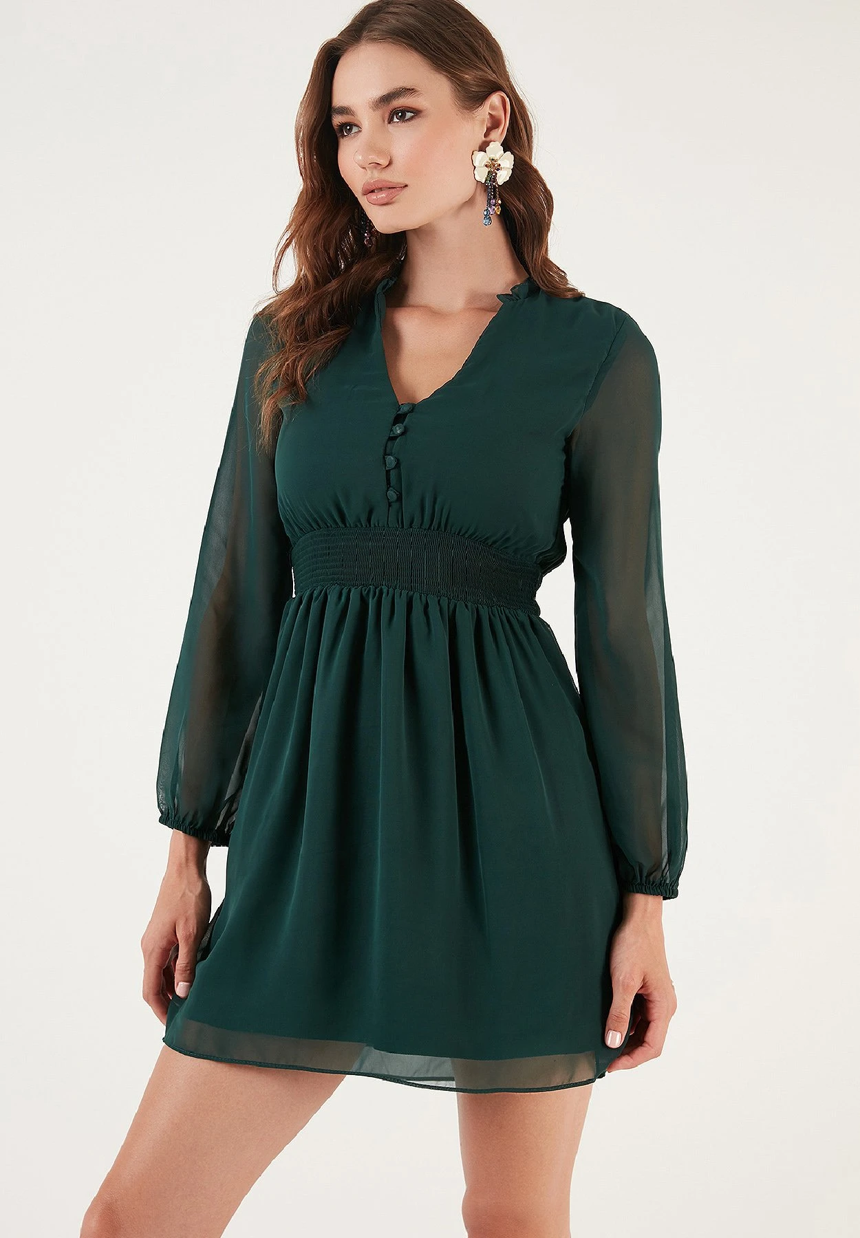 LELA Regular Fit - Jurk - Emerald Green 6 LELA Regular Fit - Jurk - Emerald Green - Afbeelding 4
